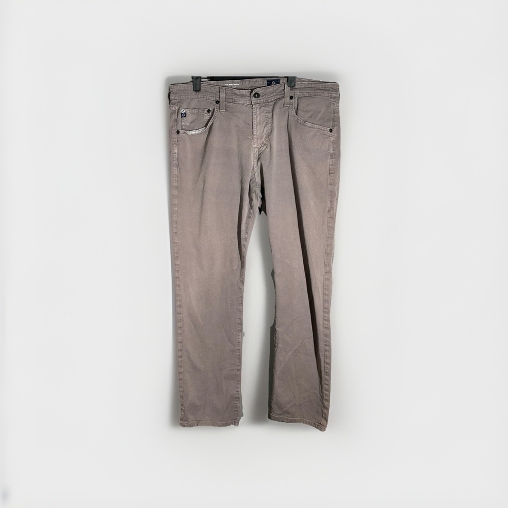 AG Adriano Goldschmied Pants Mens Size 36 Taupe The Matchbox Slim Straight